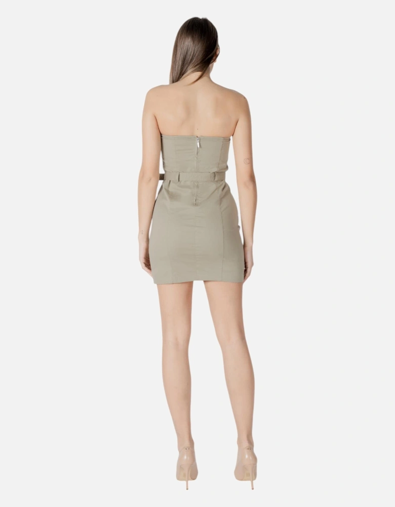 Zip-Fastening Cotton-Blend Dress Women - Green Dresses