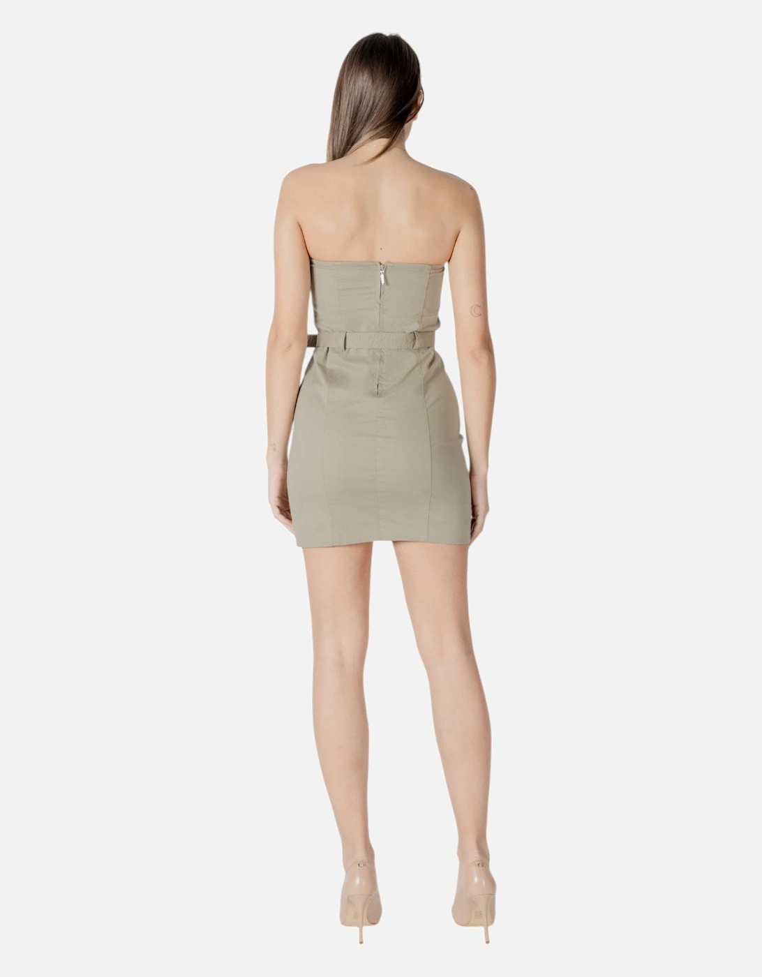 Zip-Fastening Cotton-Blend Dress Women - Green Dresses
