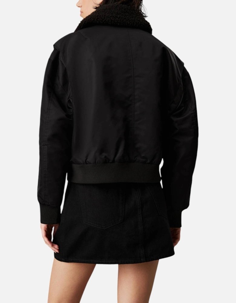 Long Sleeve Zip-Up Jacket Women - Black