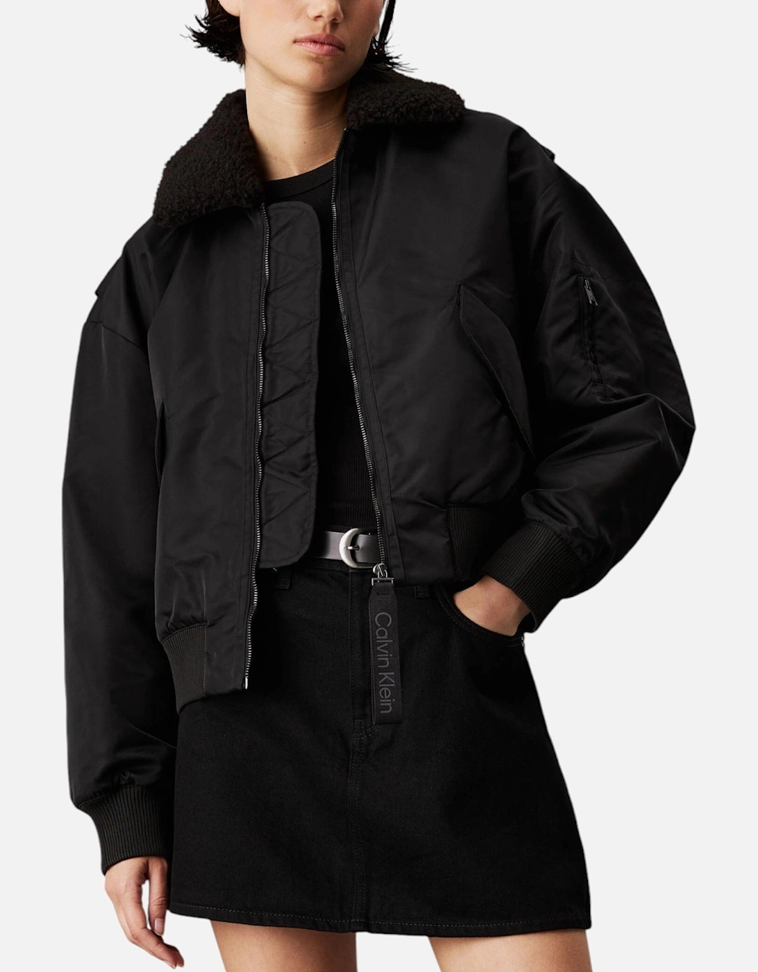 Long Sleeve Zip-Up Jacket Women - Black, 4 of 3
