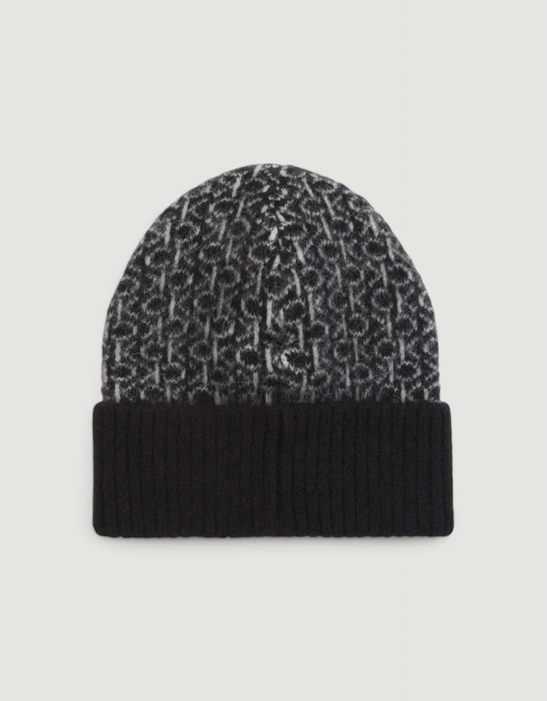 Alpaca Wool Blend Winter Cap Women - Black Hats