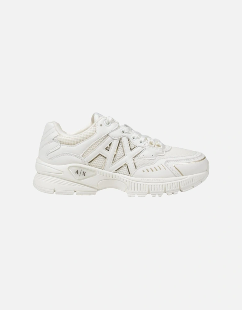 Lace-Up Polyester Sneakers Women - White