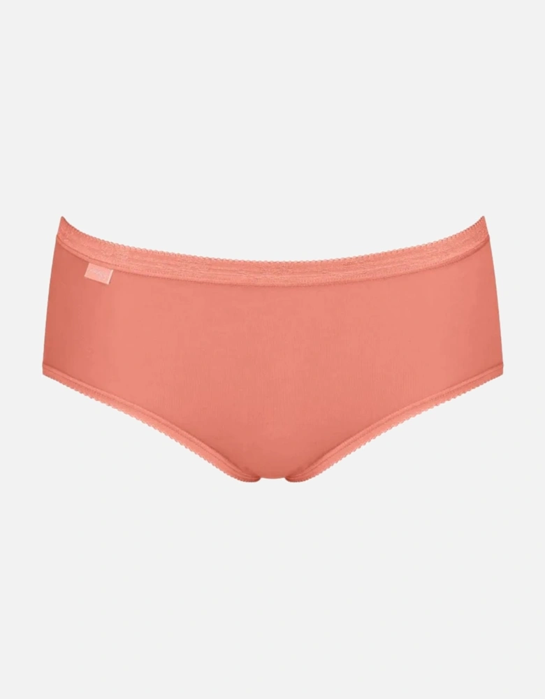 Basic+ 3-Pack Cotton Midi Briefs, Apricot/White/Orange