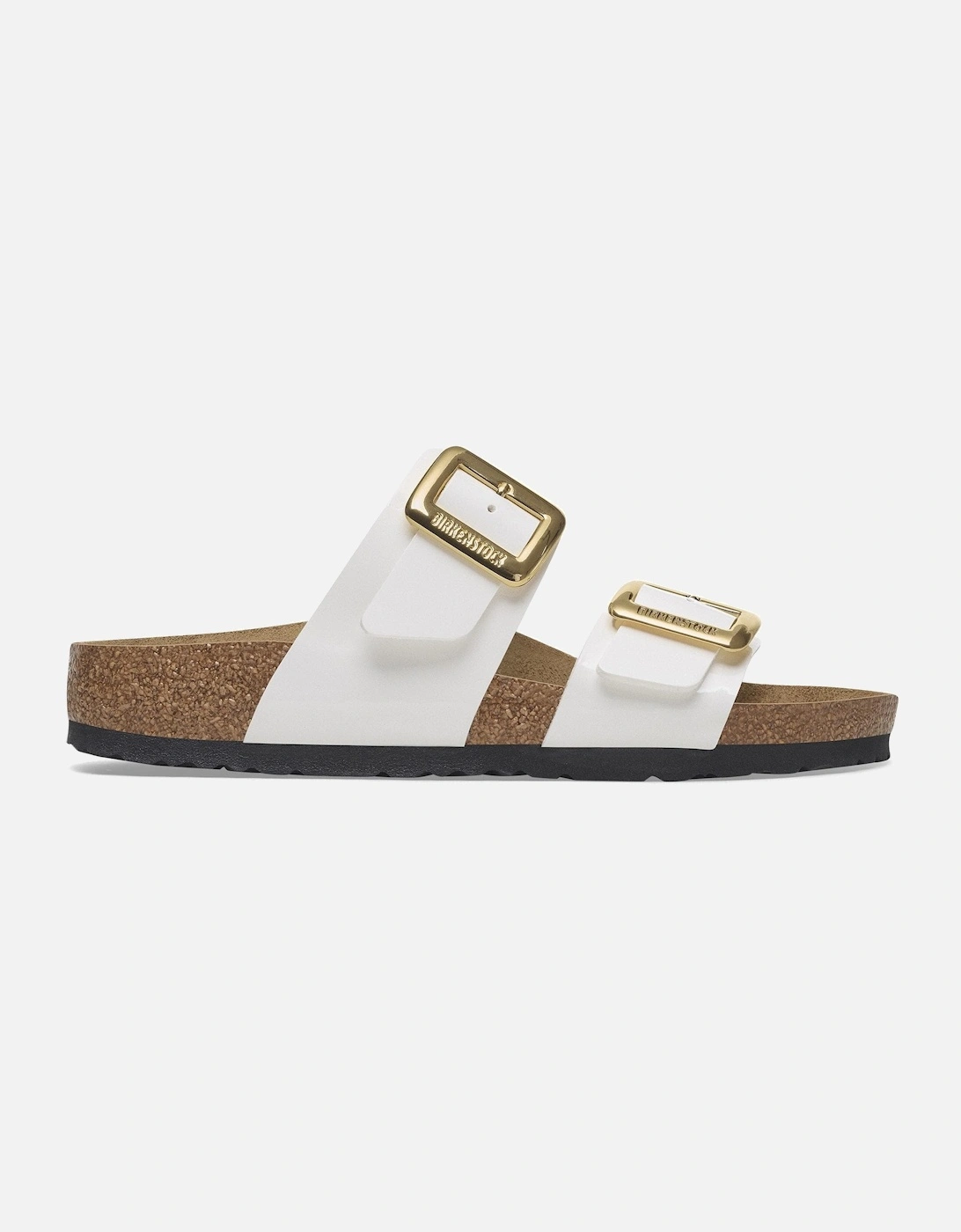 Sydney Cushion Big Buckle Womens Birko-Flor Patent Sandals