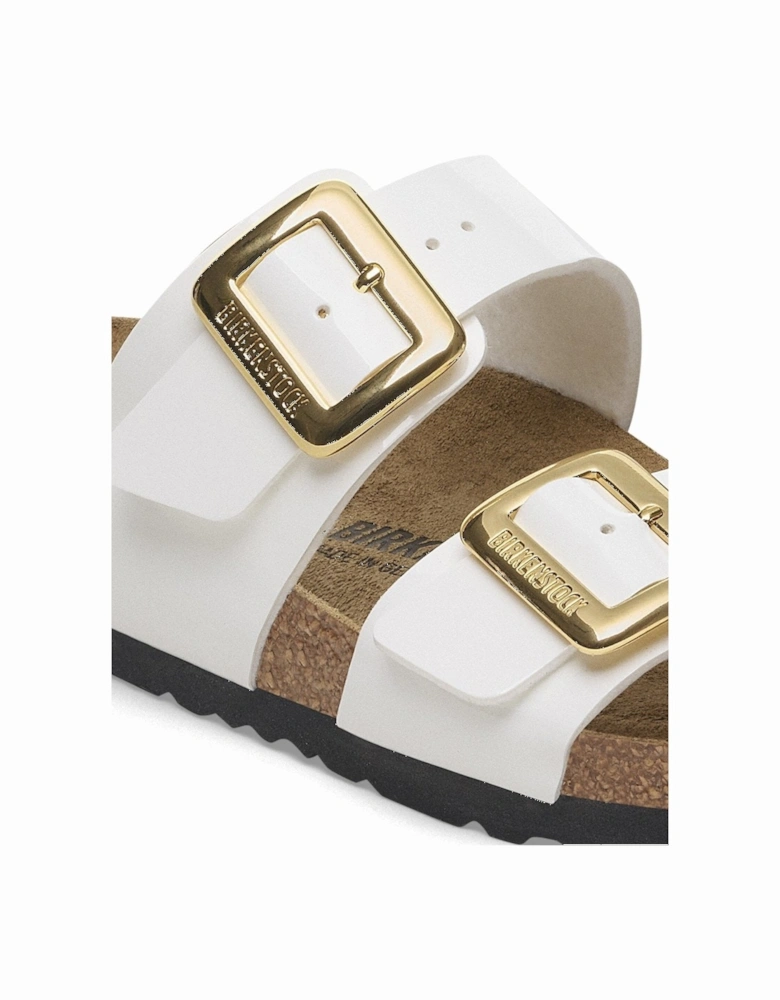 Sydney Cushion Big Buckle Womens Birko-Flor Patent Sandals