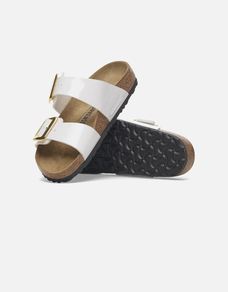 Sydney Cushion Big Buckle Womens Birko-Flor Patent Sandals