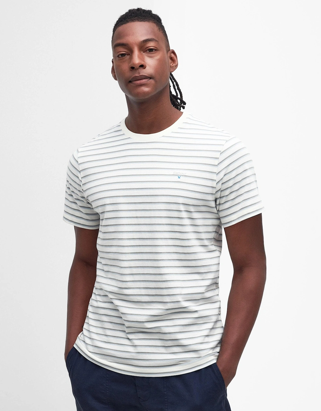 Ponte Stripe Mens Tailored T-Shirt, 8 of 7