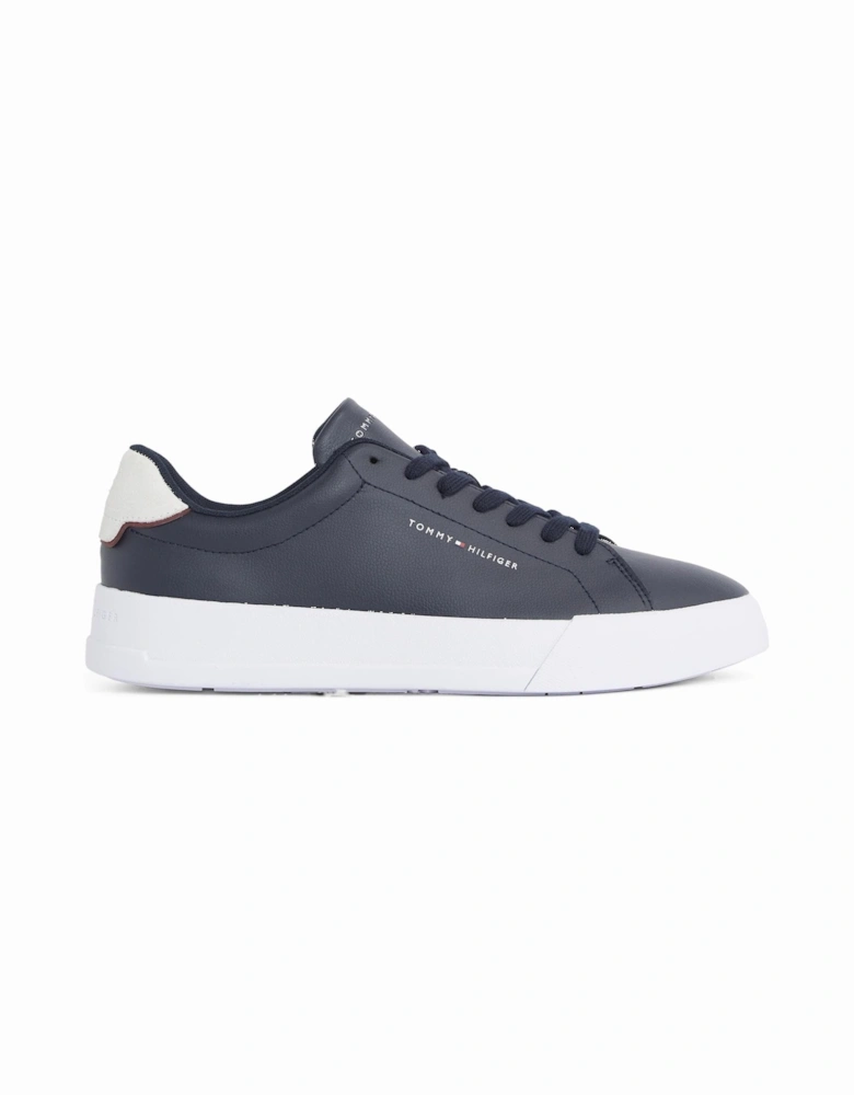 Court Leather Detailed Mens Trainer