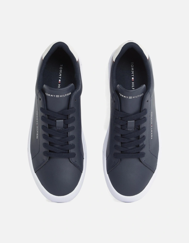 Court Leather Detailed Mens Trainer