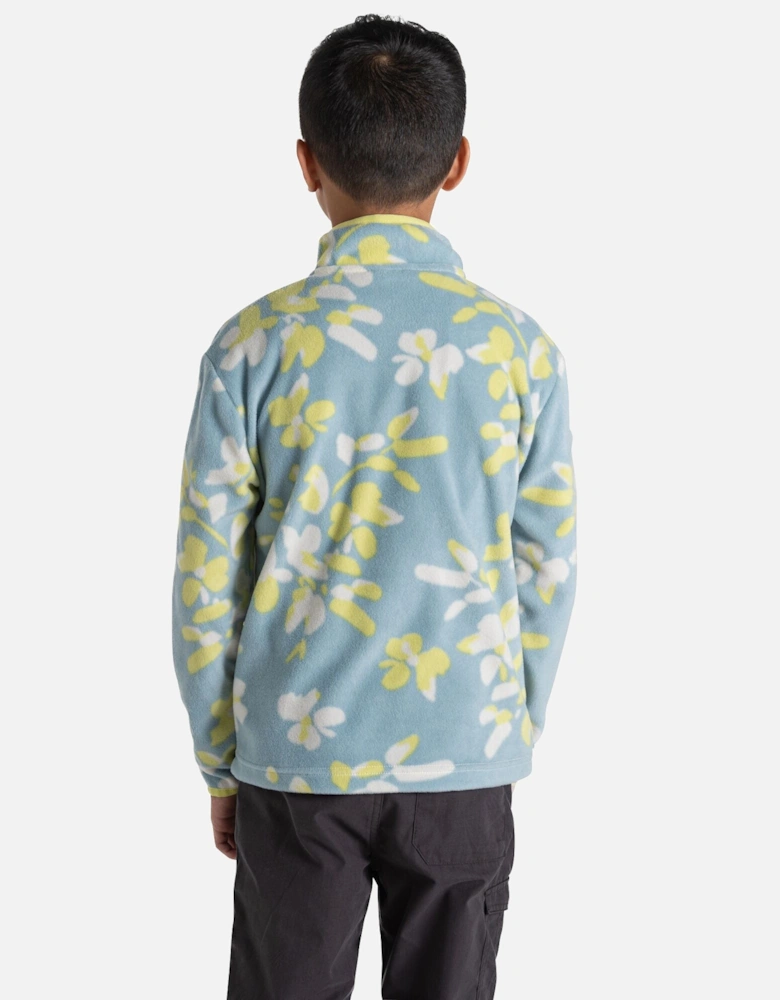 Childrens/Kids Bachas Floral Half Zip Fleece Top