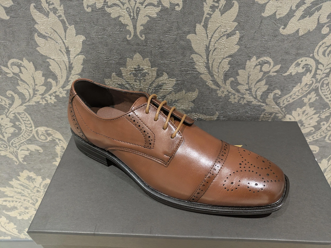 Eton Brogue Shoes - Tan, 6 of 5