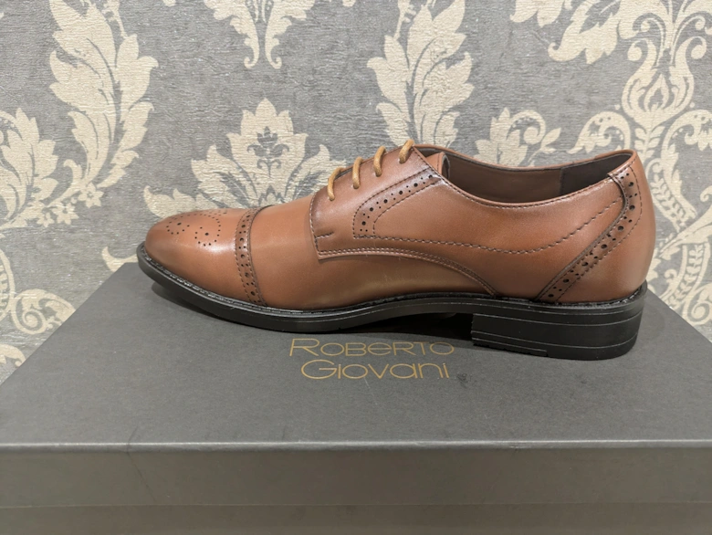 Eton Brogue Shoes - Tan