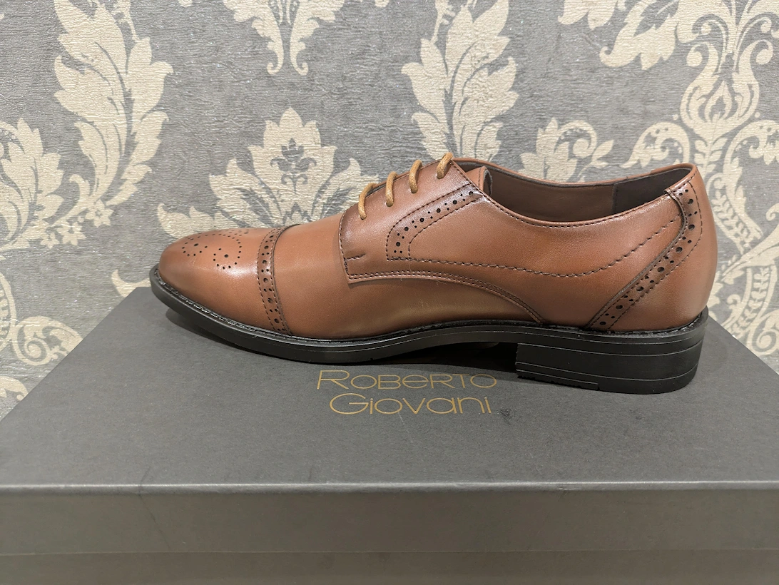 Eton Brogue Shoes - Tan