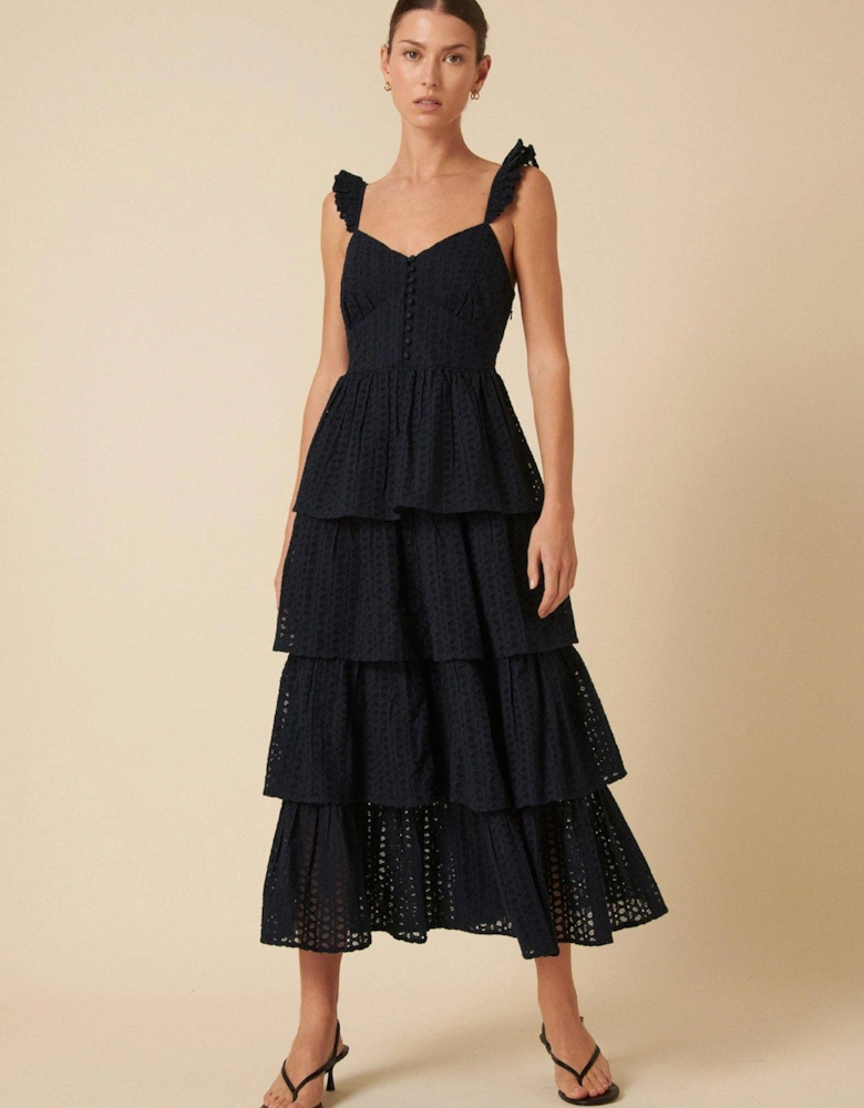 Rhys Midi Dress - Navy - Blue