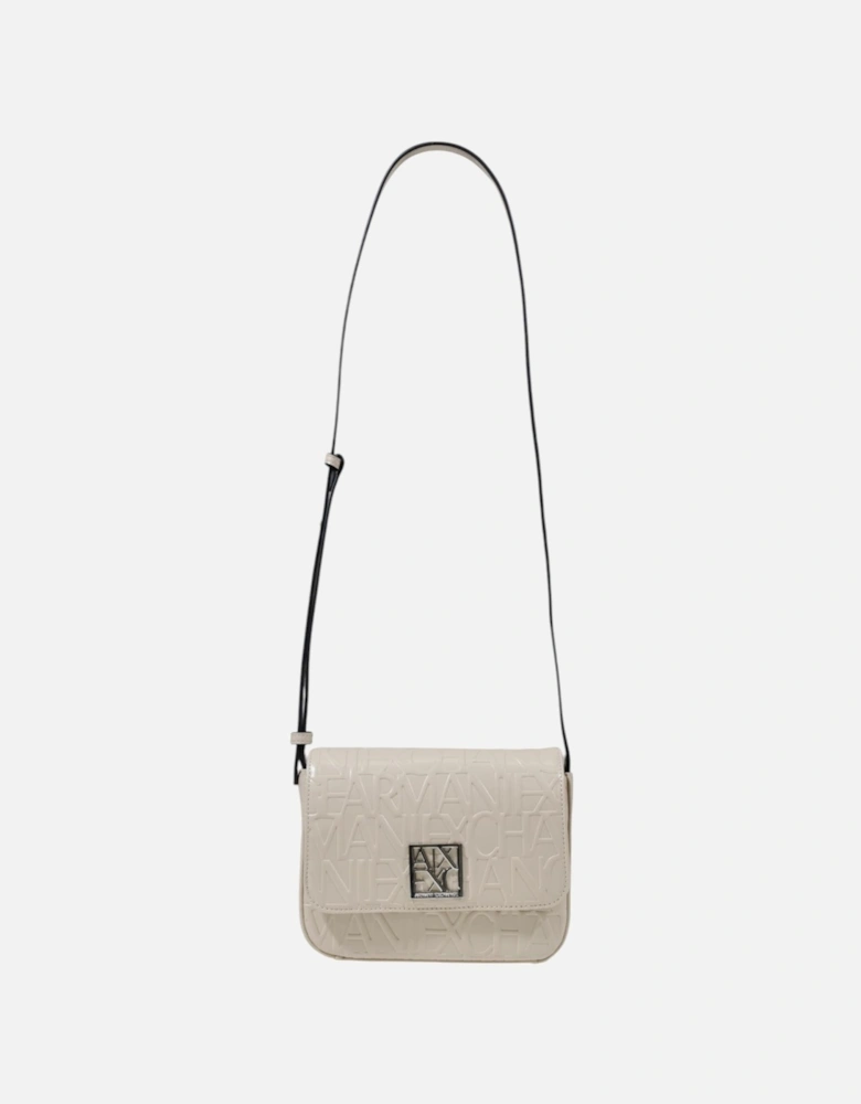 Plain Magnet Fastening Shoulder Bag Women - Beige