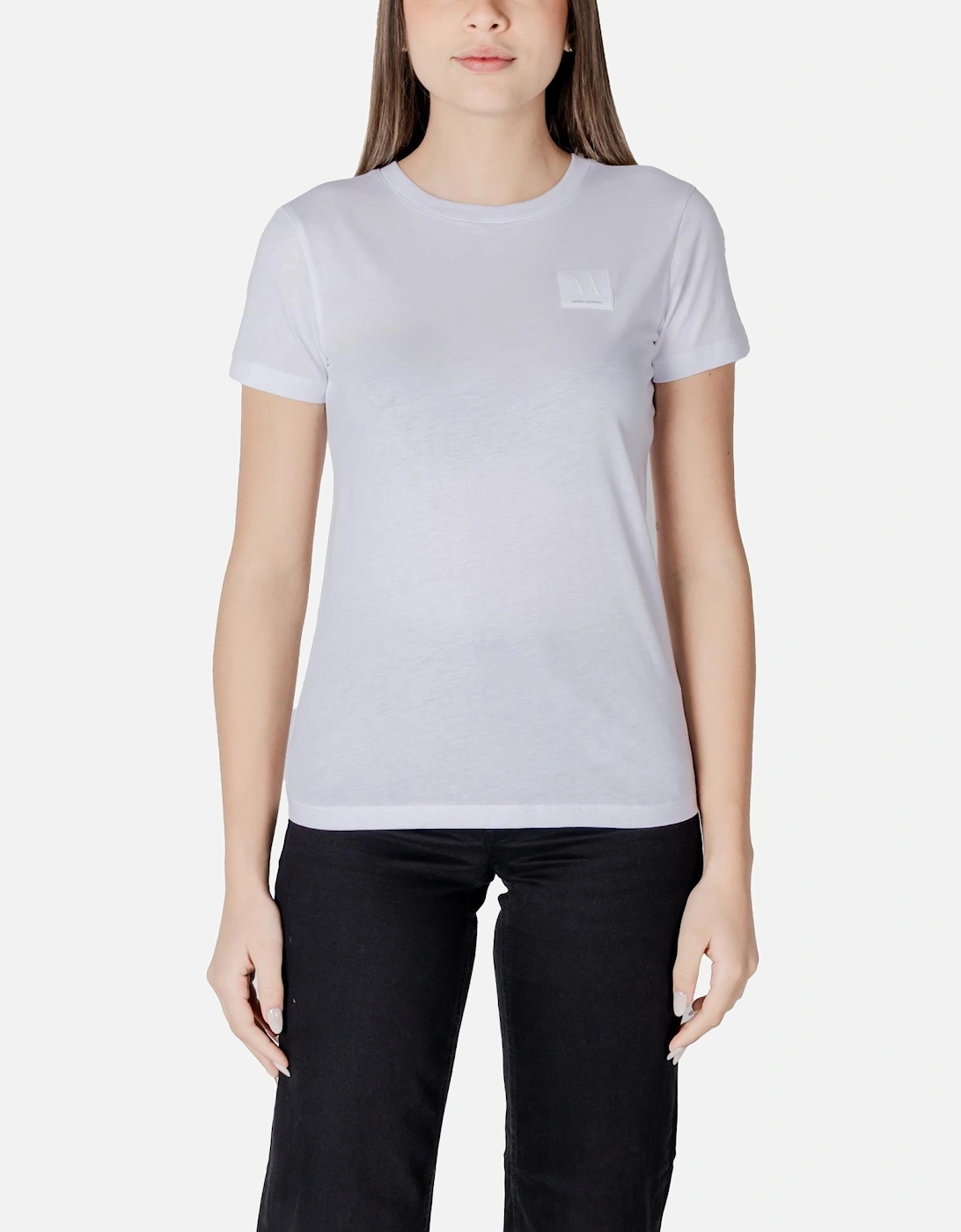 Short Sleeve Round Neck Cotton T-Shirt Women - White Shirts, 4 of 3