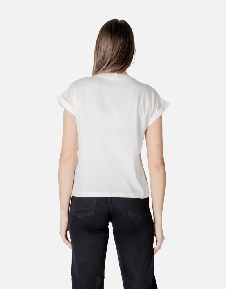 Short Sleeve Round Neck T-shirt Women - White Shirts