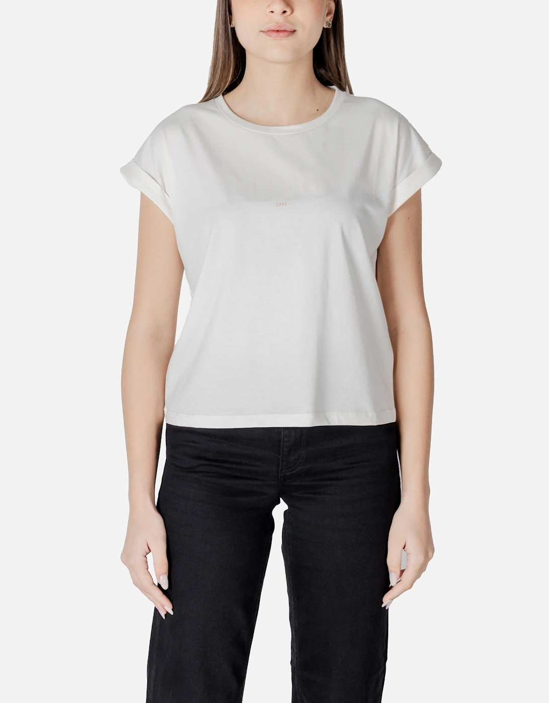 Short Sleeve Round Neck T-shirt Women - White Shirts, 4 of 3