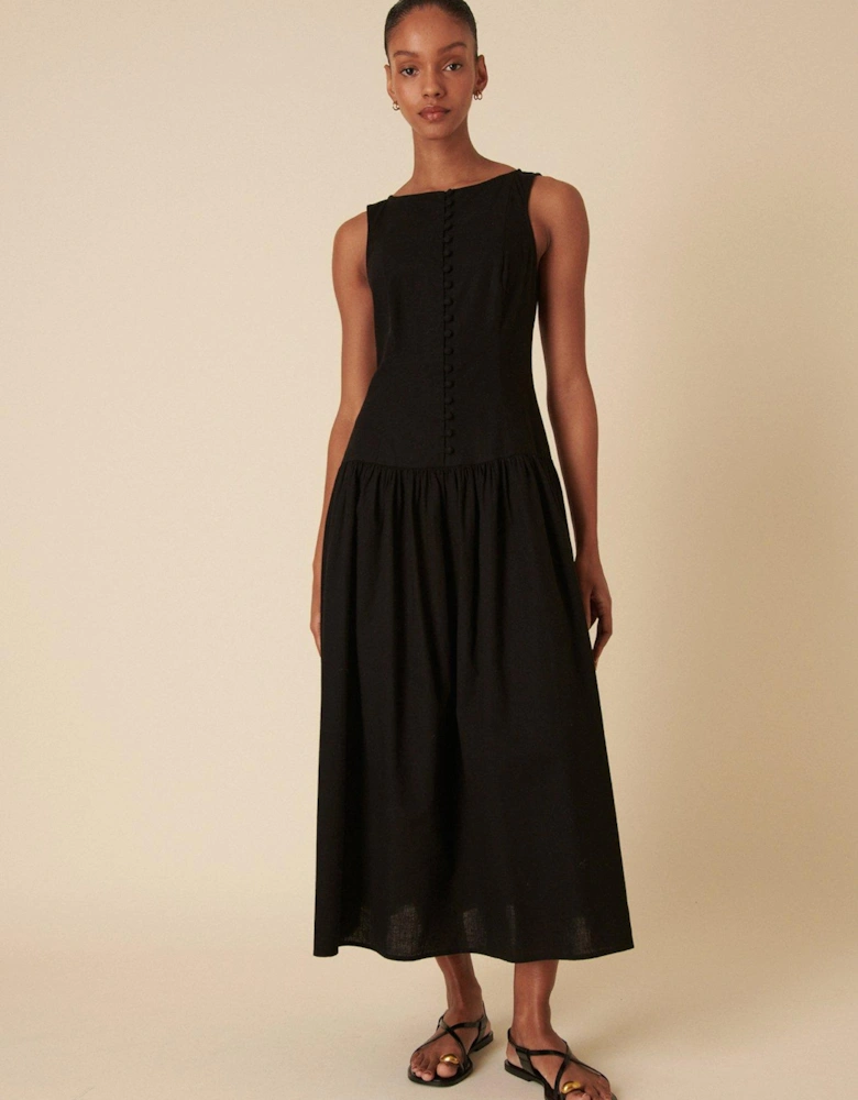 Claudia Midi Dress - Black