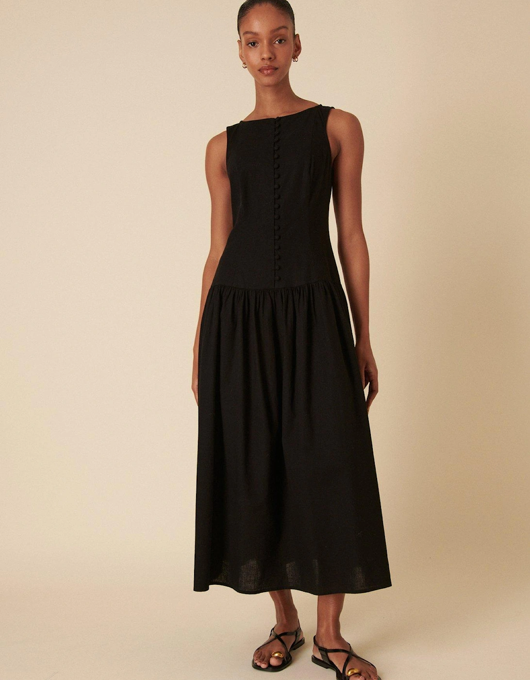 Claudia Midi Dress - Black, 2 of 1