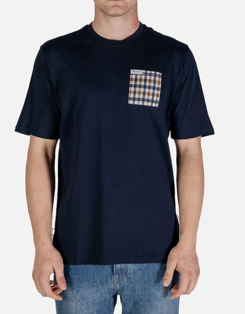 Active Club Check Pocket T-Shirt - Navy