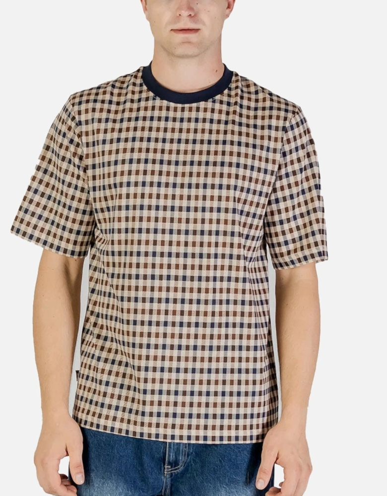 Iconic All Over Check T-shirt - Navy