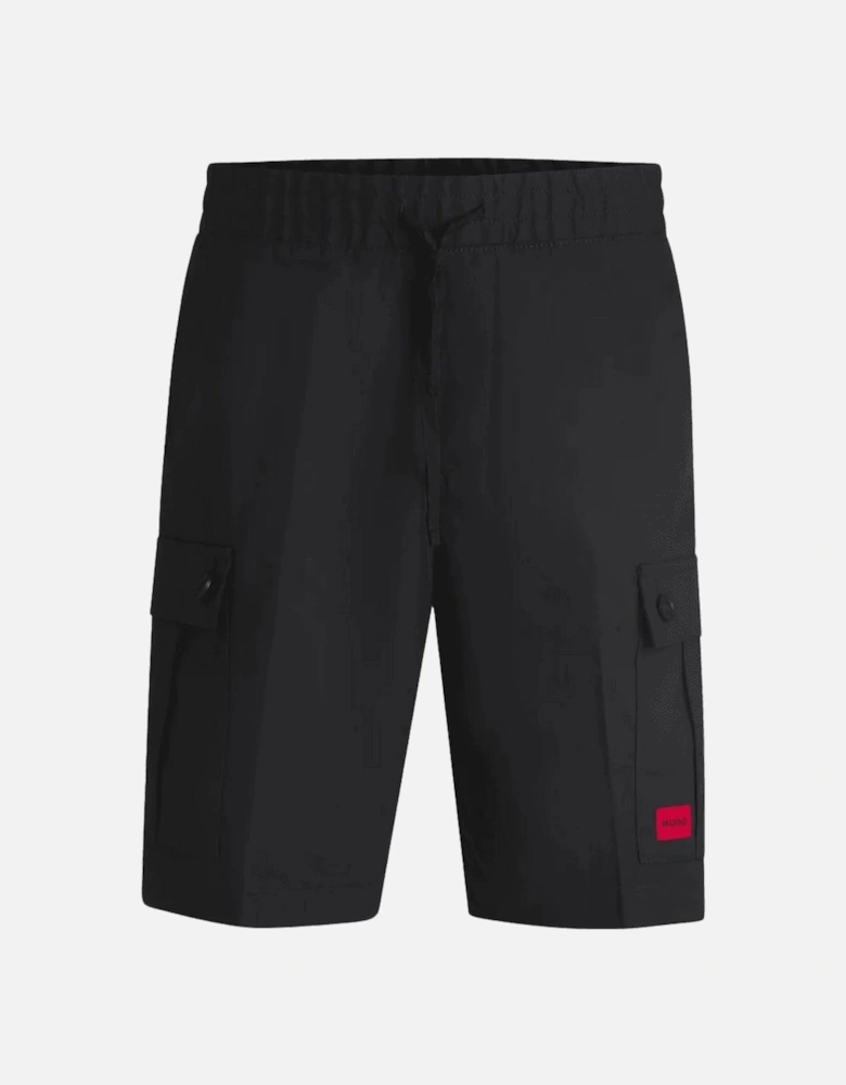 Garlio242 Cotton Patch Logo Black Shorts