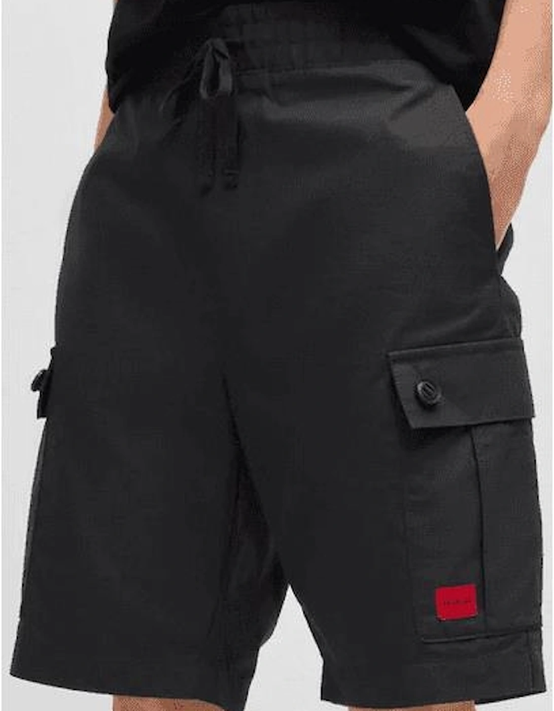 Garlio242 Cotton Patch Logo Black Shorts