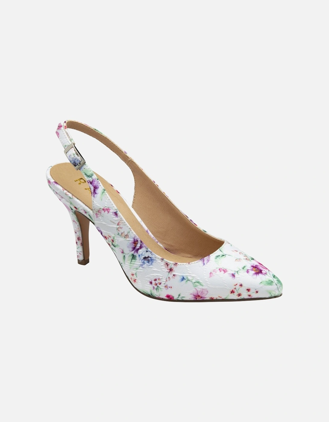 Ravel Women's Kavan Womens Court Shoes - White Floral Synth - Size: 7