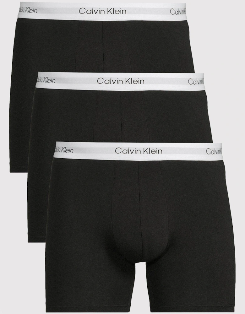 3 Pack of Icon Cotton Stretch Boxer Briefs - Black