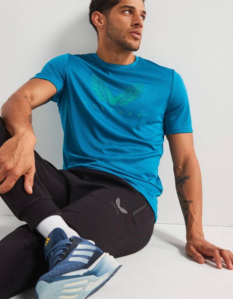 Mens Training Adapt Short Sleeve Graphic T-Shirt - Green