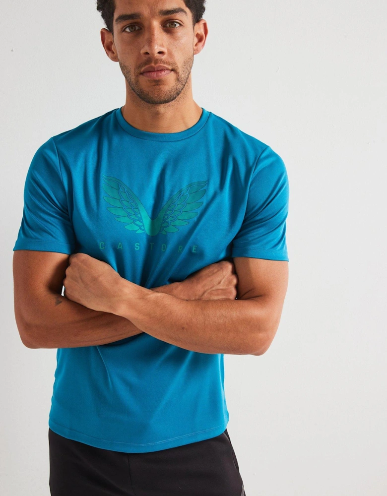 Mens Training Adapt Short Sleeve Graphic T-Shirt - Green