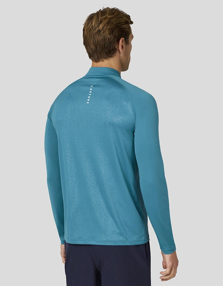 Mens Training Adapt Light Weight 1/4 Zip Top - Dark Green