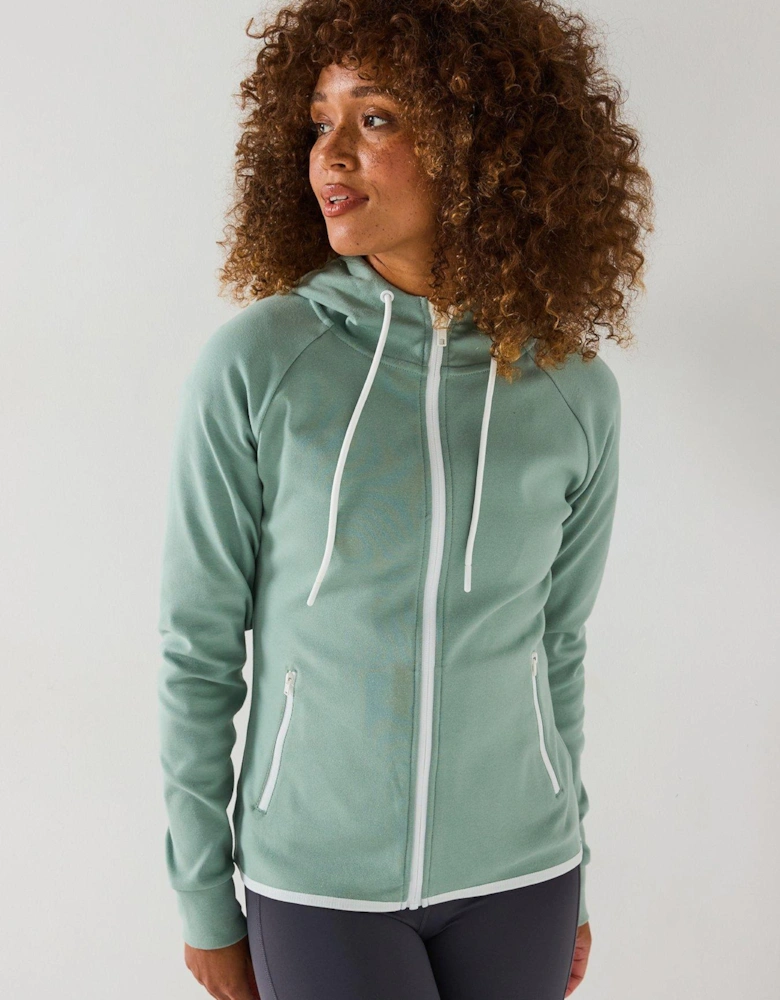 Womens Training Chill Zip Hoodie - Green