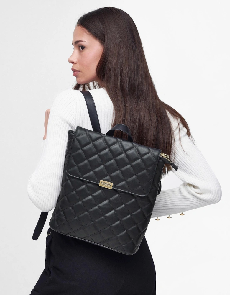 QUILTED HOXTON Womens Backpack Black