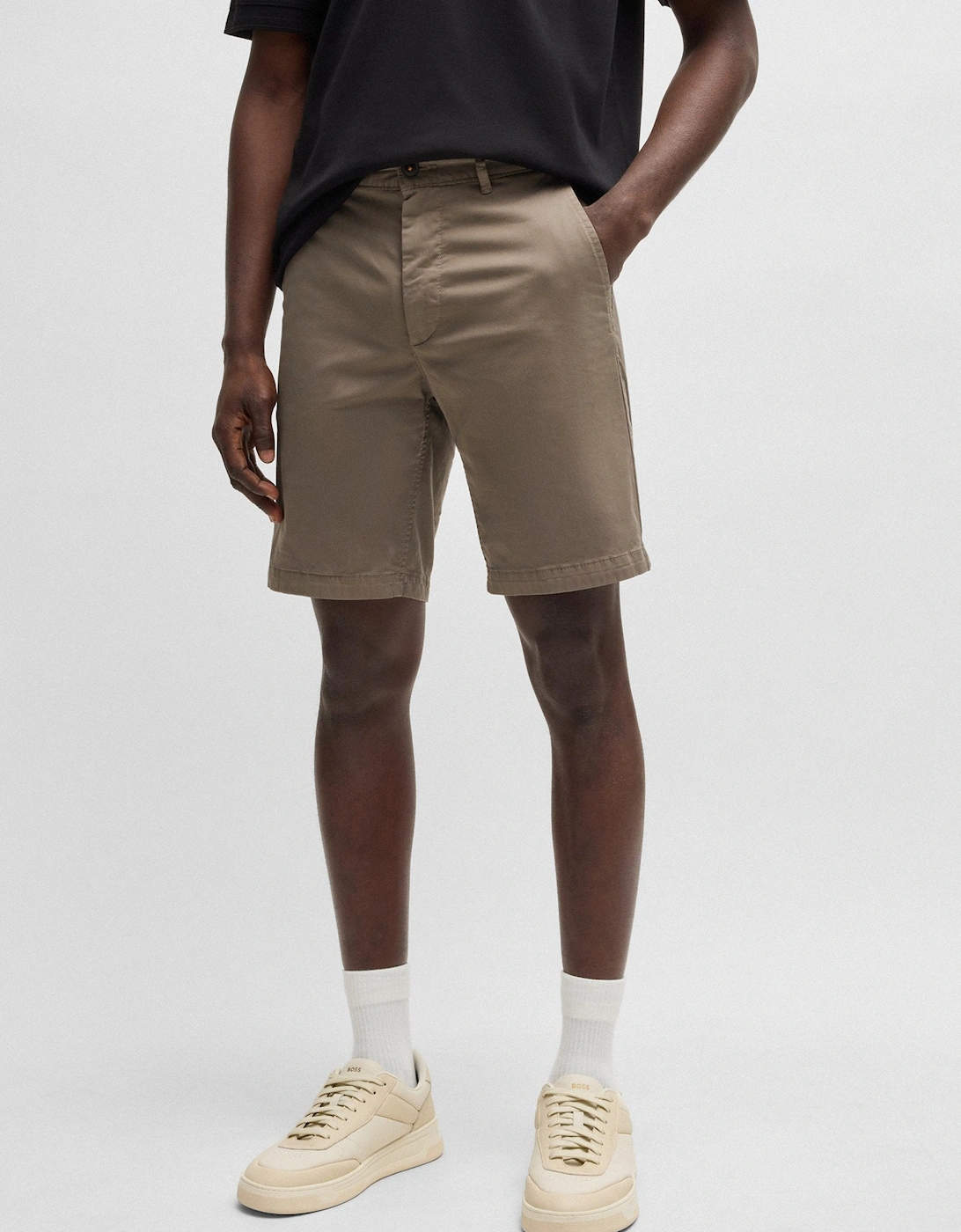 BOSS Orange Chino-slim-Shorts  294 Open Beige