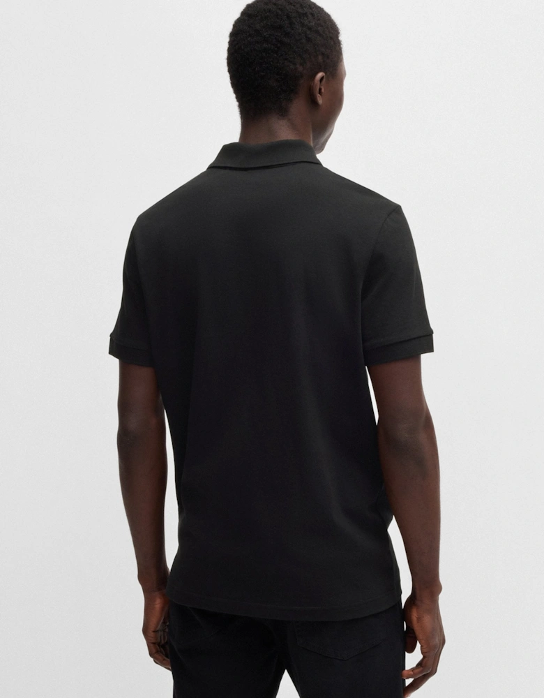 BOSS Orange Passerzip Polo Shirt 001 Black