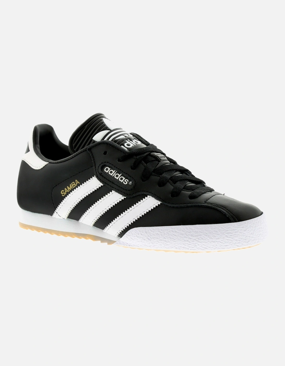 Mens Trainers Samba Super Leather Lace Up black white UK Size, 6 of 5