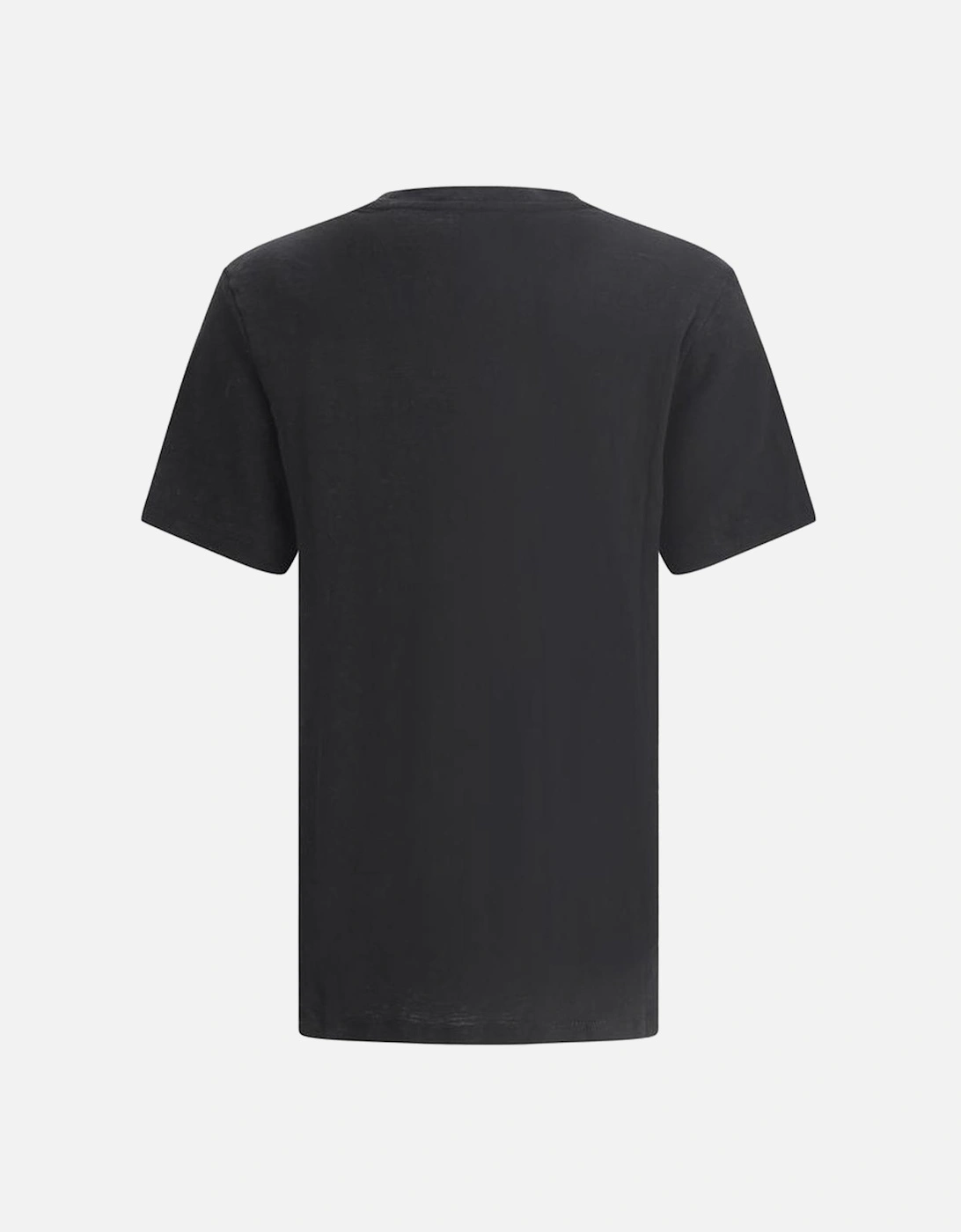 Linen Zewel T-Shirt with Monogram Print Women - Black