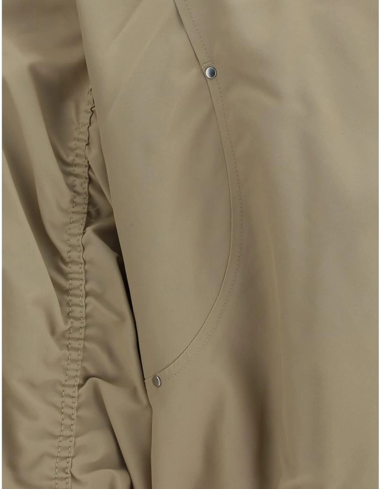 Urban Sophisticated Cropped Jacket with Ribbed Collar Women - Beige