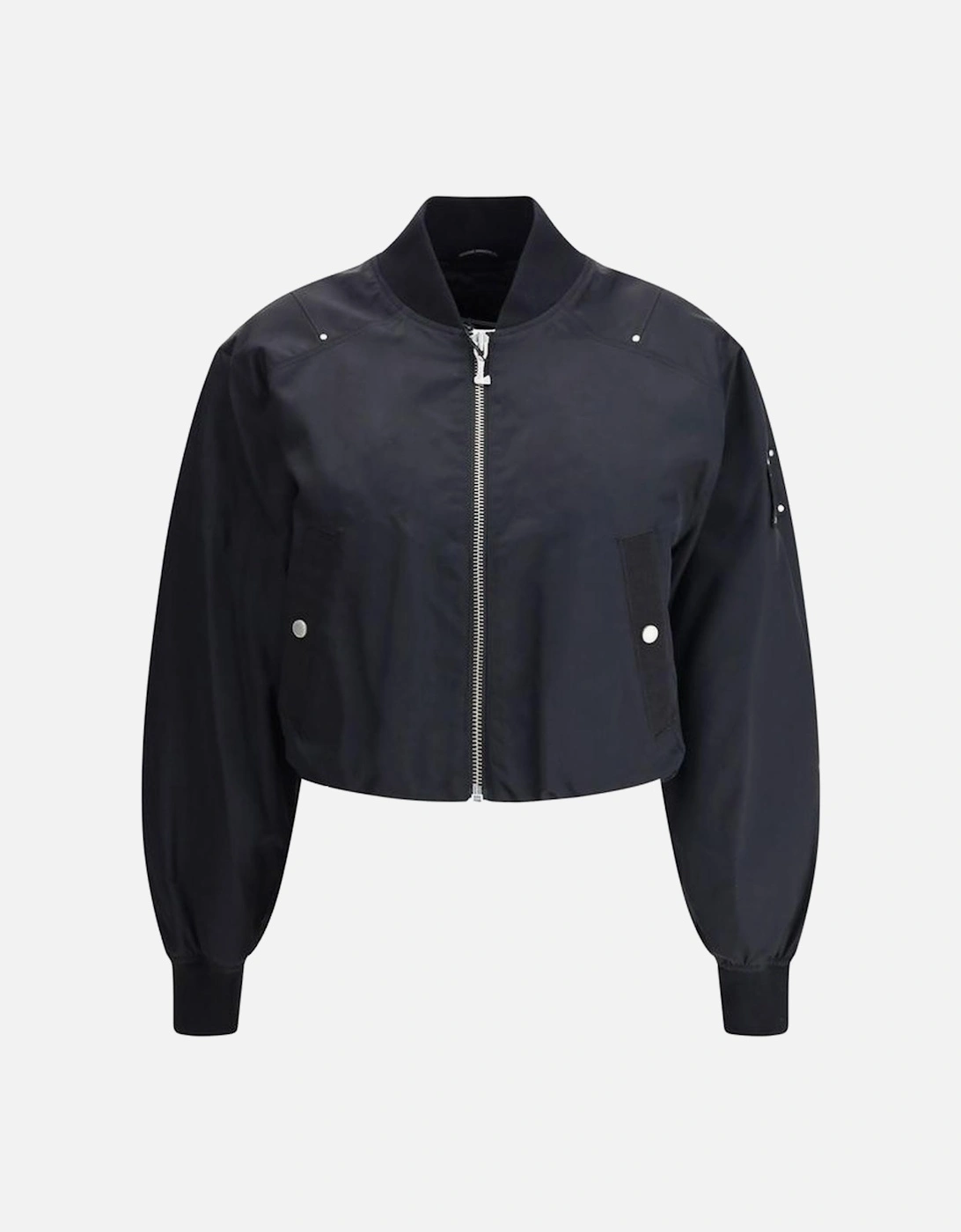 Urban Sophisticated Cropped Jacket with Ribbed Collar Women - Black, 4 of 3