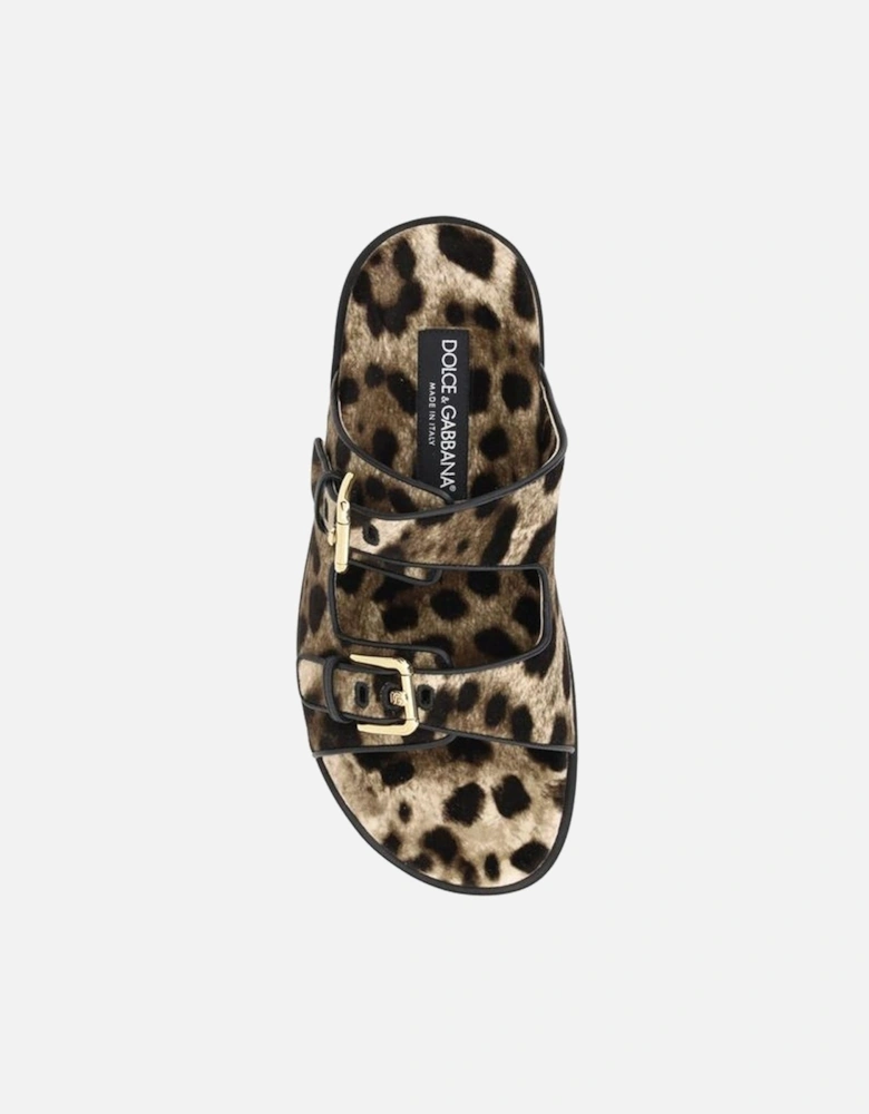 Animal print Sandals Women - Brown