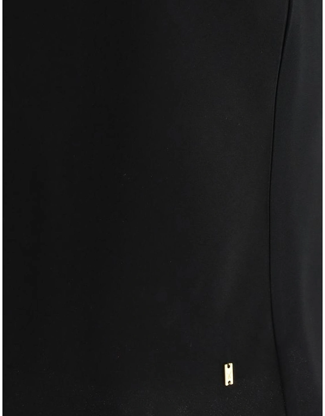 Minimal Short Dress with Crew Neck and Sleeveless Design Women - Black