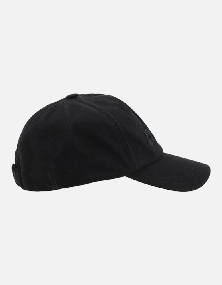 Embroidered Monogram Cotton Baseball Hat Women - Black