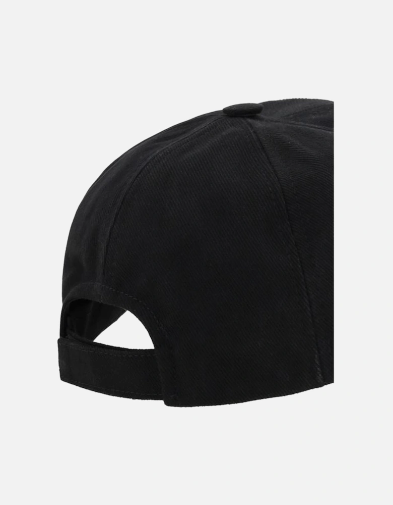 Embroidered Monogram Cotton Baseball Hat Women - Black
