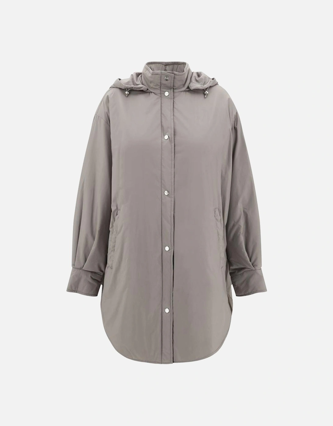 Hooded Jacket with Snap Closure and Zipped Pockets Women - Green, 4 of 3
