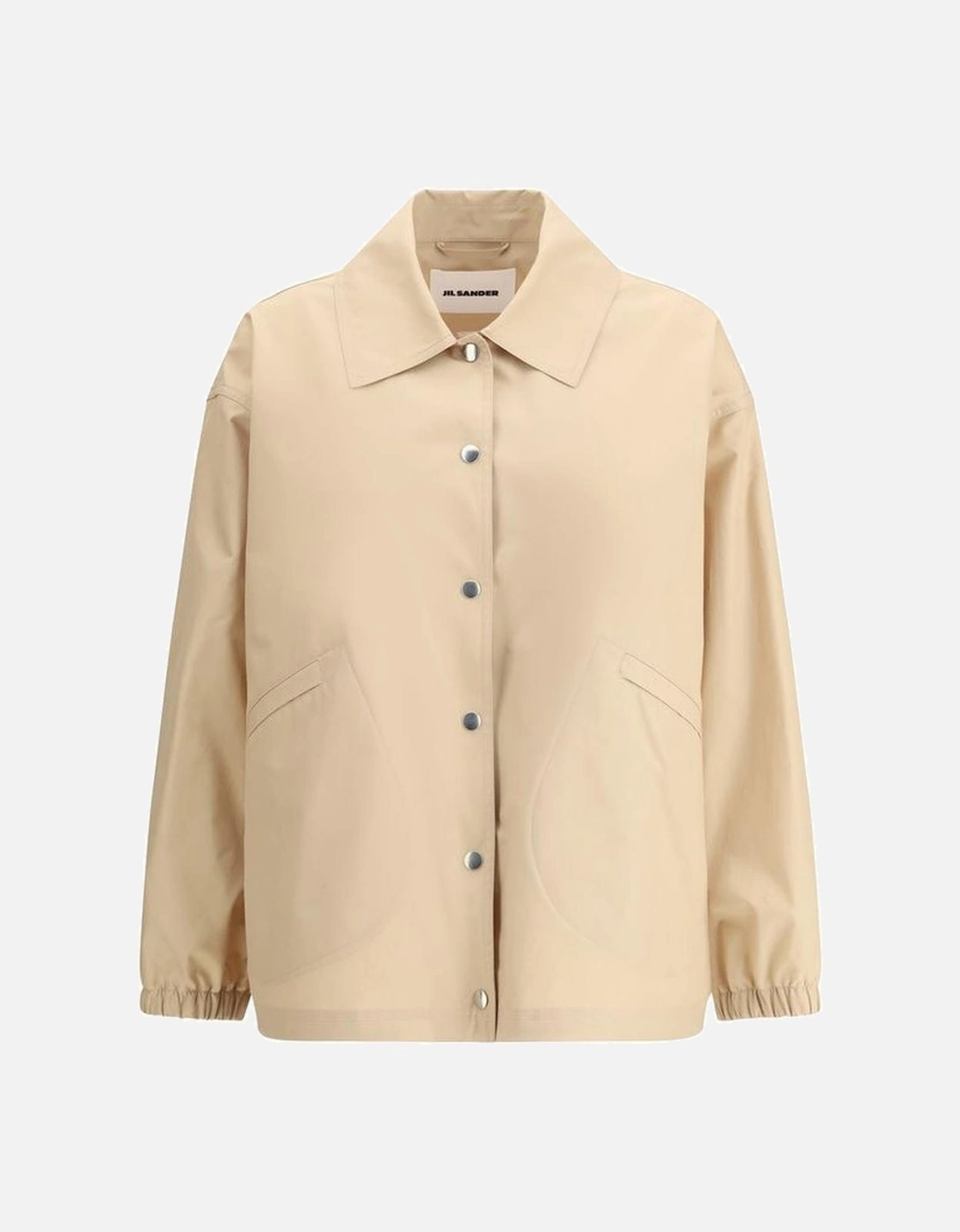 Cotton Jacket with Adjustable Drawstring Waistband Women - Beige, 4 of 3