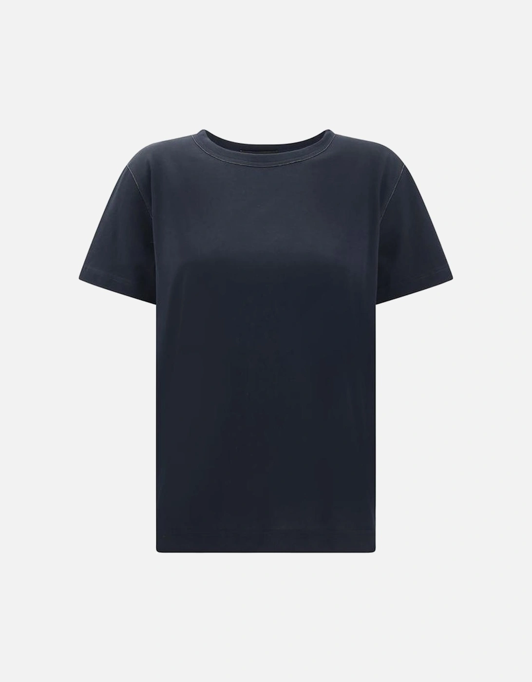 Rhinestone Embellished Crew Neck T-Shirt Women - Blue, 4 of 3