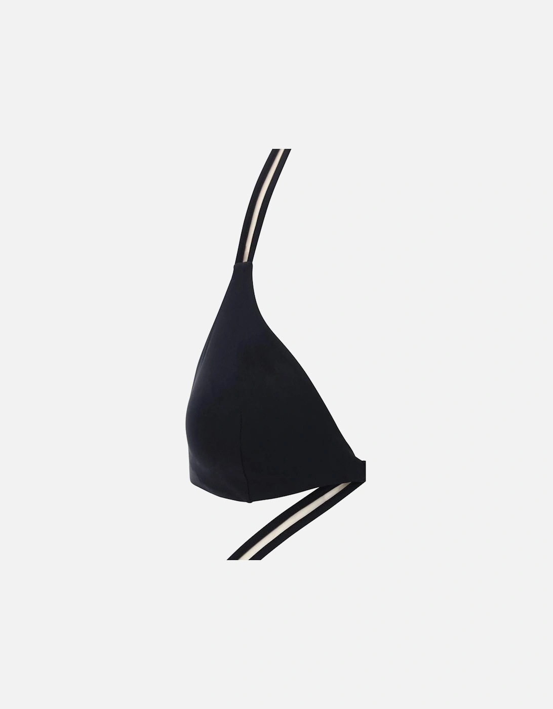 Triangle Design Noosa Top with Double Lace Ties Women - Black Swimwear