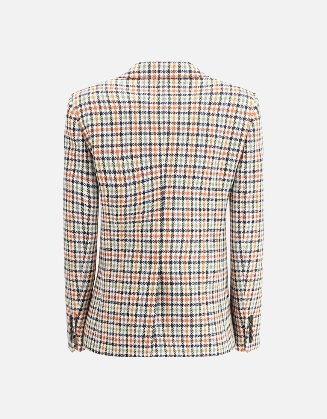 Virgin Wool Check Pattern Blazer Jacket Women - Multicolor Suits